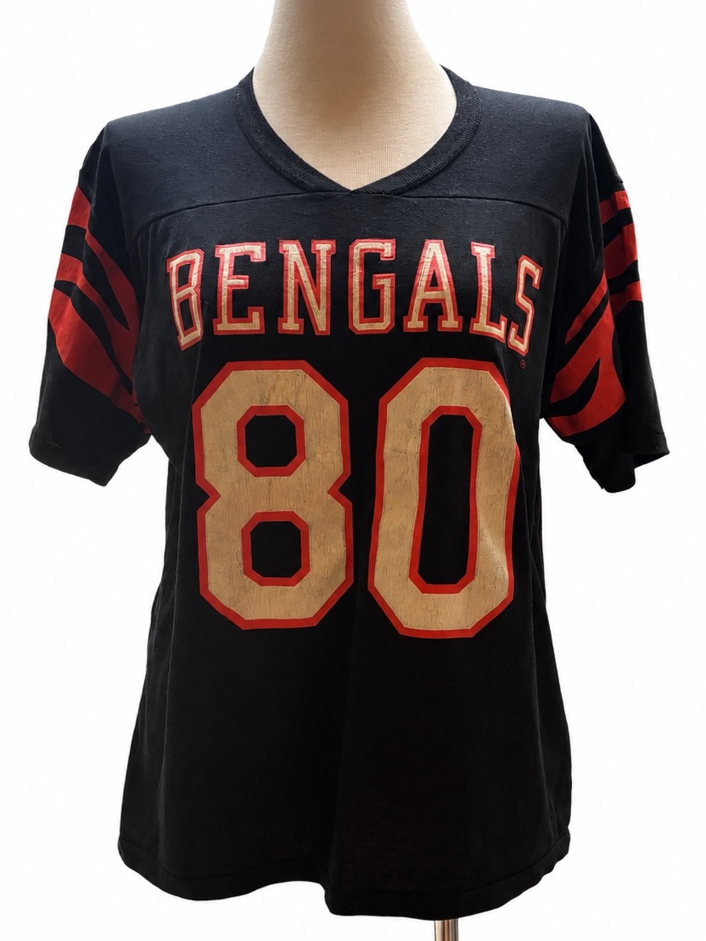 Vintage Cincinnati Bengals NFL Jersey Style T Shirt XL Rawlings USA Retro Sports